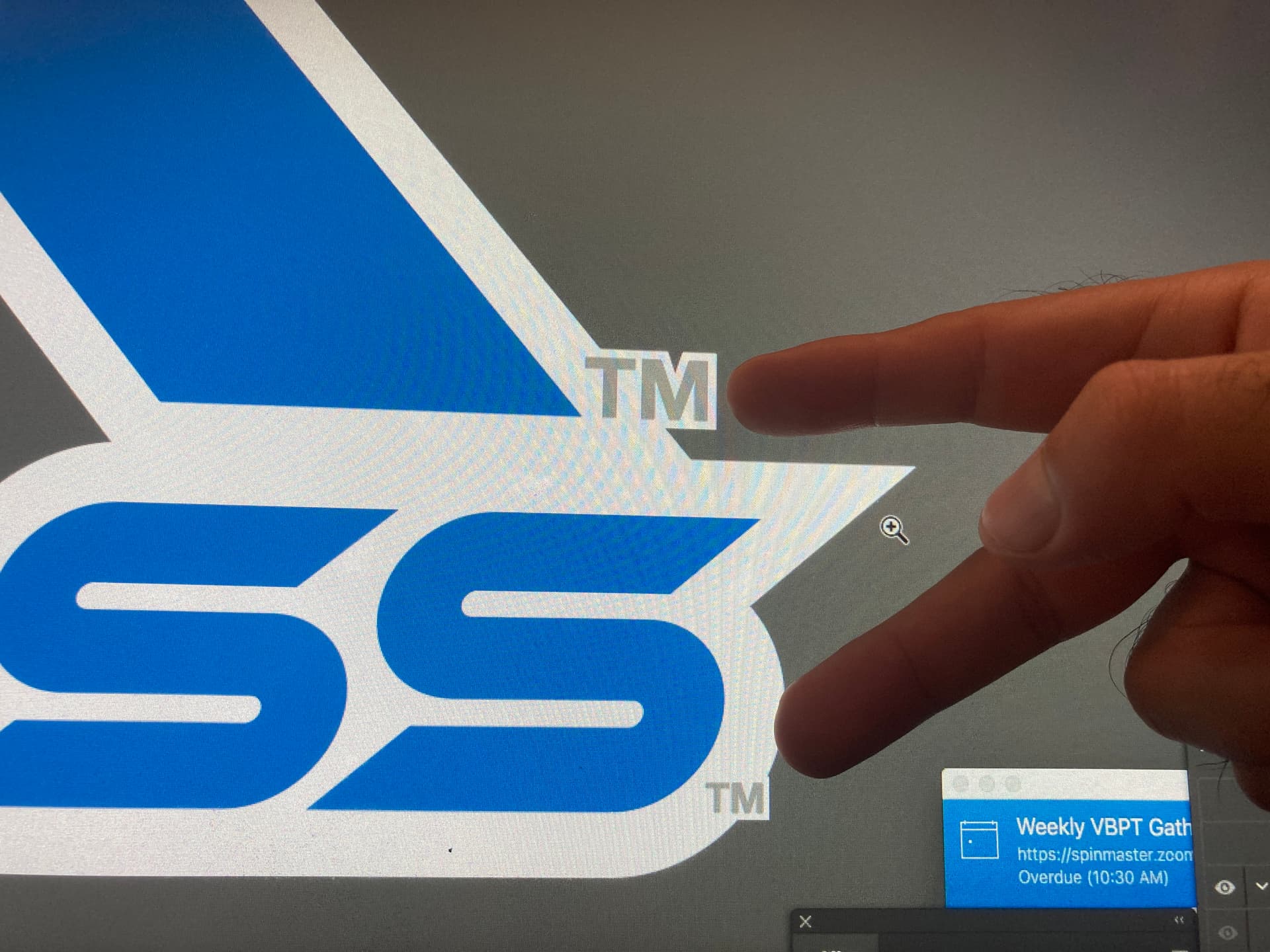 Close-up detail of trademark symbol alignment on Supercross logo, verified for brand consistency