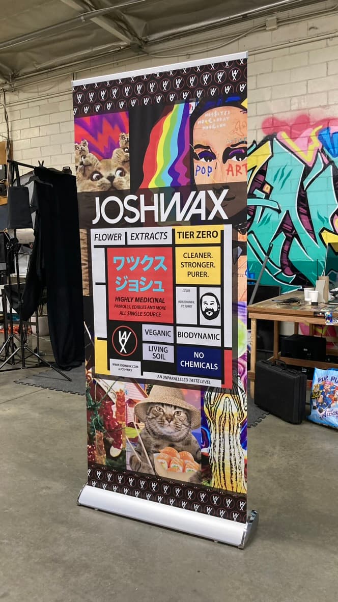 Big Boxes / Josh Wax standing banner