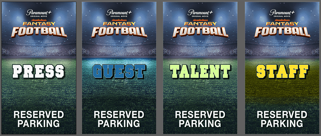 Fantasy Football reserved parking signage