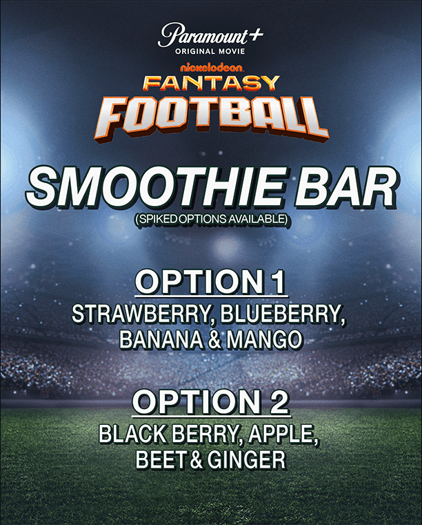 Fantasy Football Smoothie Bar lollipop sign