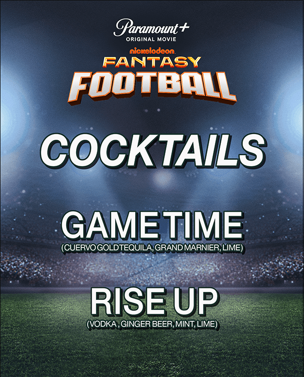Fantasy Football cocktails lollipop sign